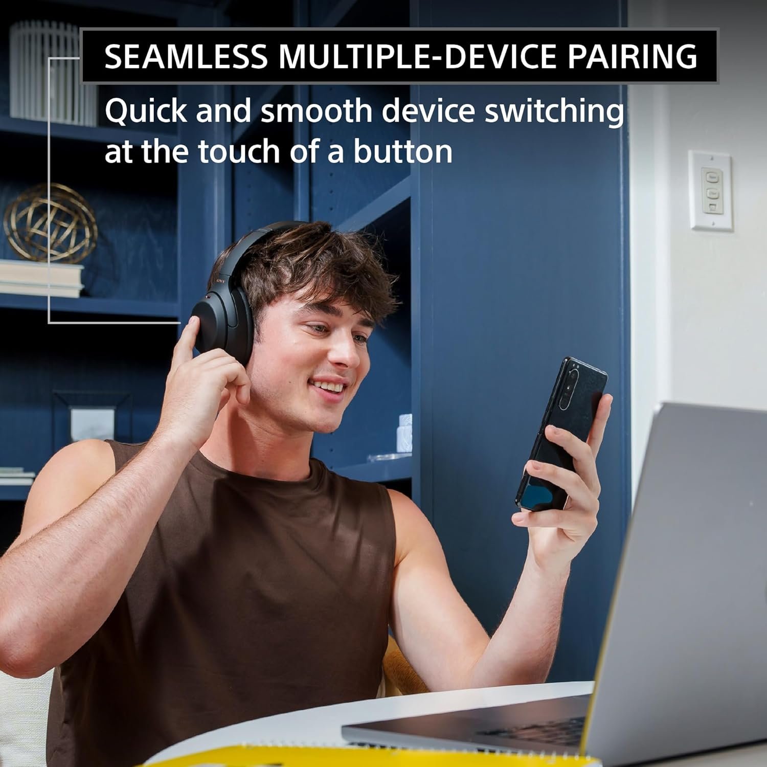 Sony WH-1000XM4 Wireless Premium Noise Canceling Overhead Headphones with Mic for Phone-Call and Alexa Voice Control, Black WH1000XM4 - Image 9