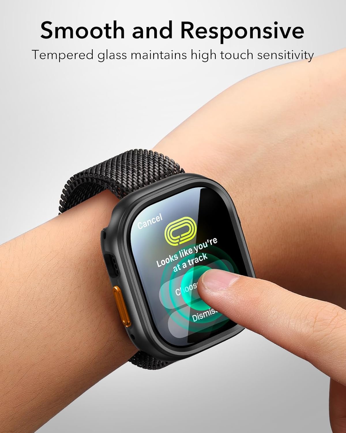 ESR for Apple Watch Ultra 3 /Ultra 2 /Ultra Case with Screen Protector 49mm (2025) Military Grade Protection, Aluminum Alloy Case with 2 Pack Armorite Glass Protector Set, Stay Original, Black - Image 7
