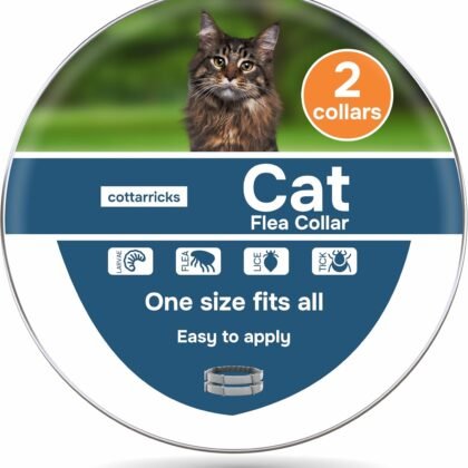 Flea and Tick Prevention for Cats - Collar - 2 Count - Adjustable