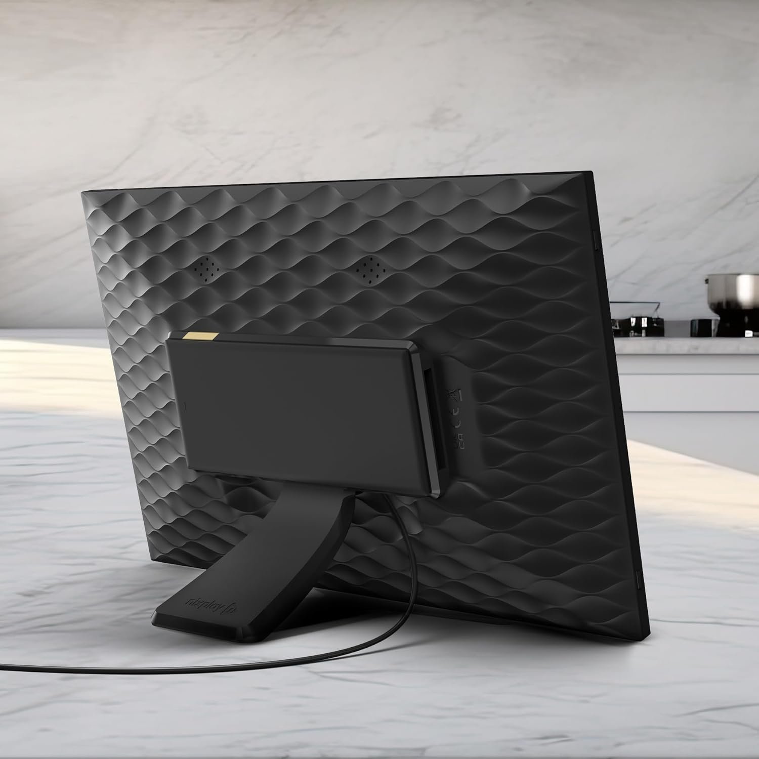 Nixplay Digital Touch Screen Picture Frame with WiFi - 15.6” Photo Frame, Connecting Families & Friends (Black/White Matte) - Image 2