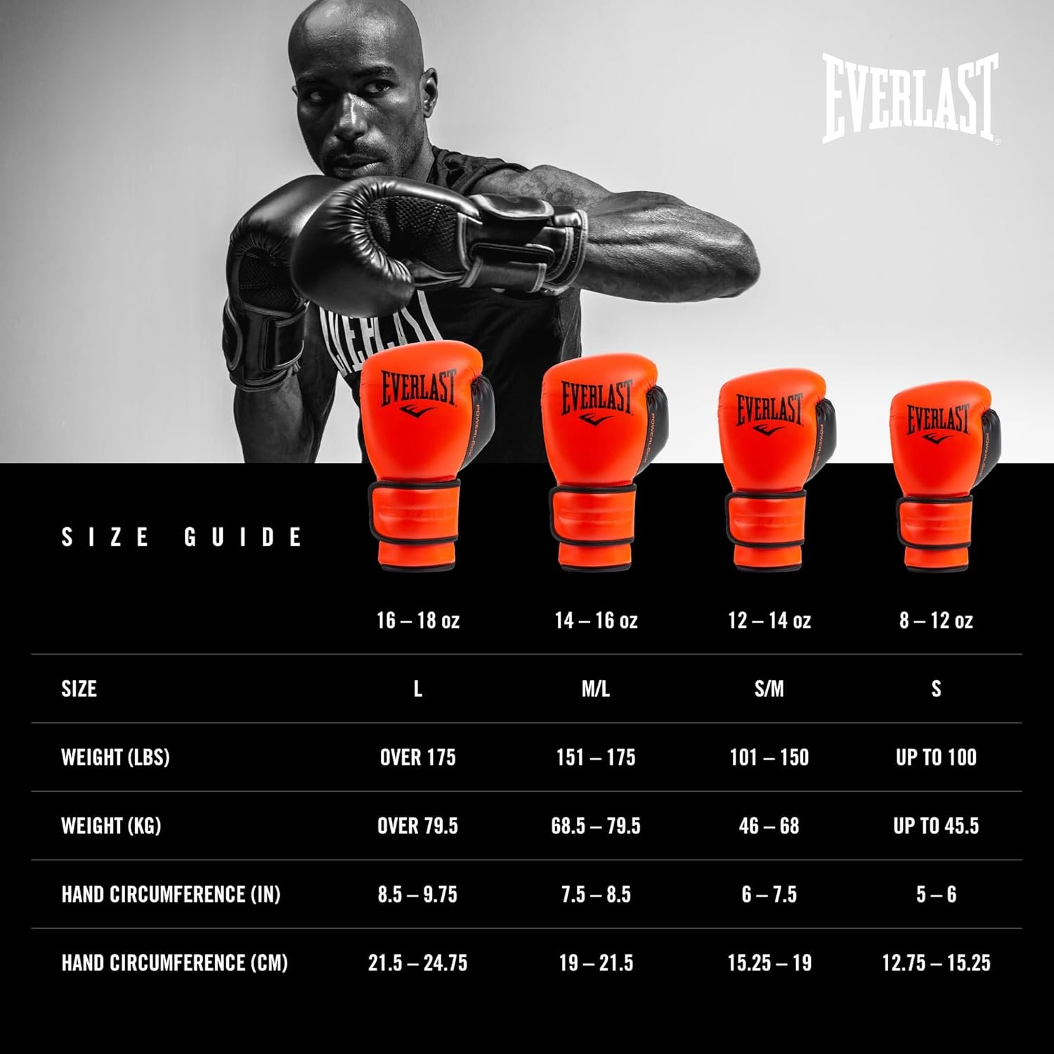 Everlast Powerlock 2 Hook & Loop Boxing Gloves | Fight Training Gloves | Hook and Loop with Durable Hand & Wrist Support | Heavy Bag & Fitness Training - Image 6
