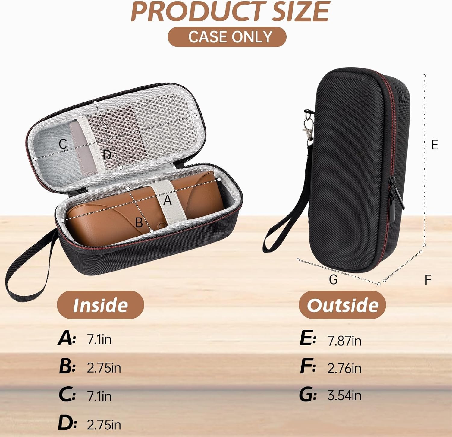 Hard Protective Case for Ray-Ban Meta Smart Glasses – Compatible with Wayfarer/Skyler/Headliner & Charging Box – Durable Travel Eyewear Case with Soft Interior & Wrist Strap (Black) - Image 7