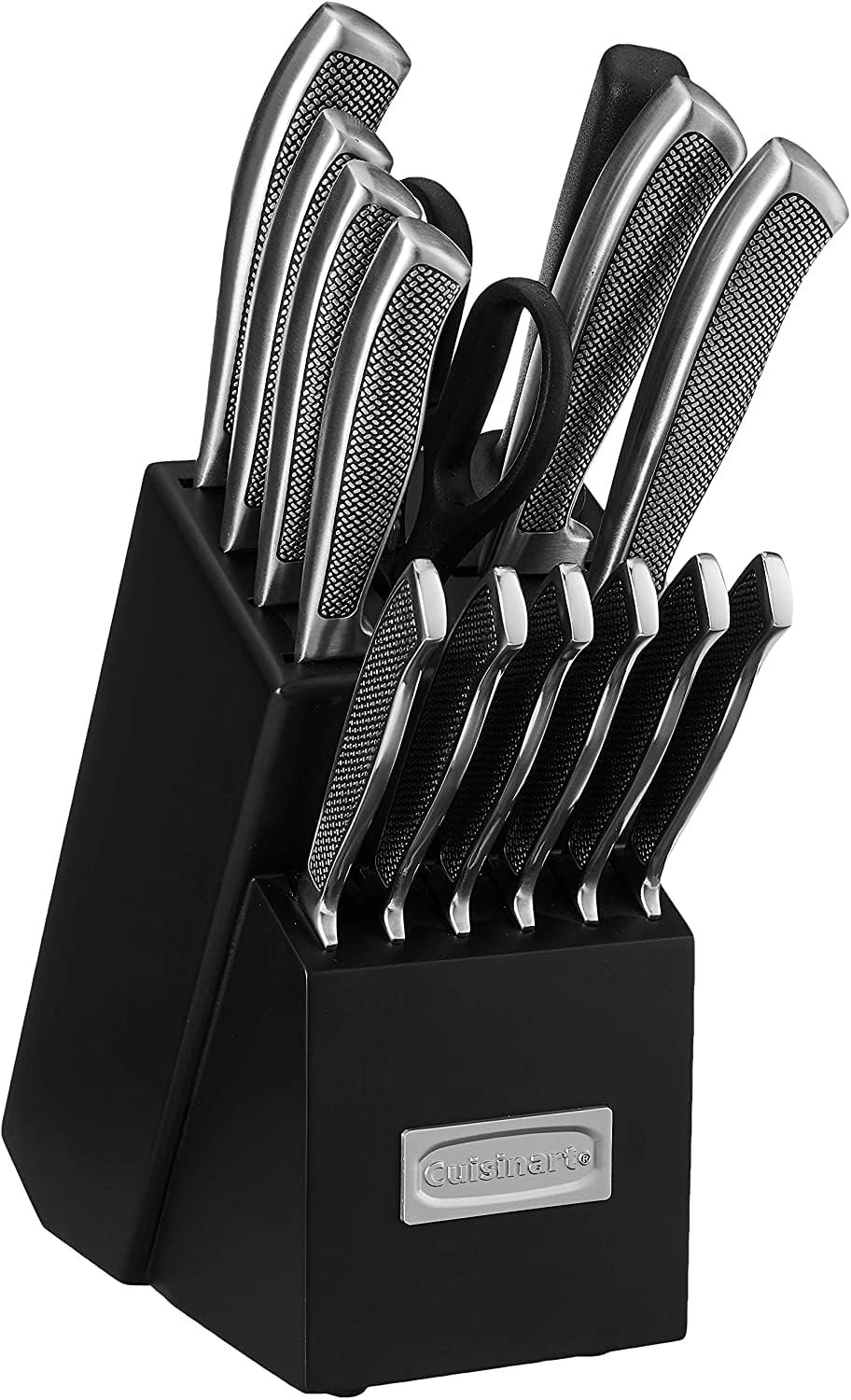 CUISINART Block Knife Set, 15pc Cutlery Knife Set with Steel Blades for Precise Cutting , Lightweight, Stainless Steel, Durable & Dishwasher Safe,C77SS-15P - Image 2
