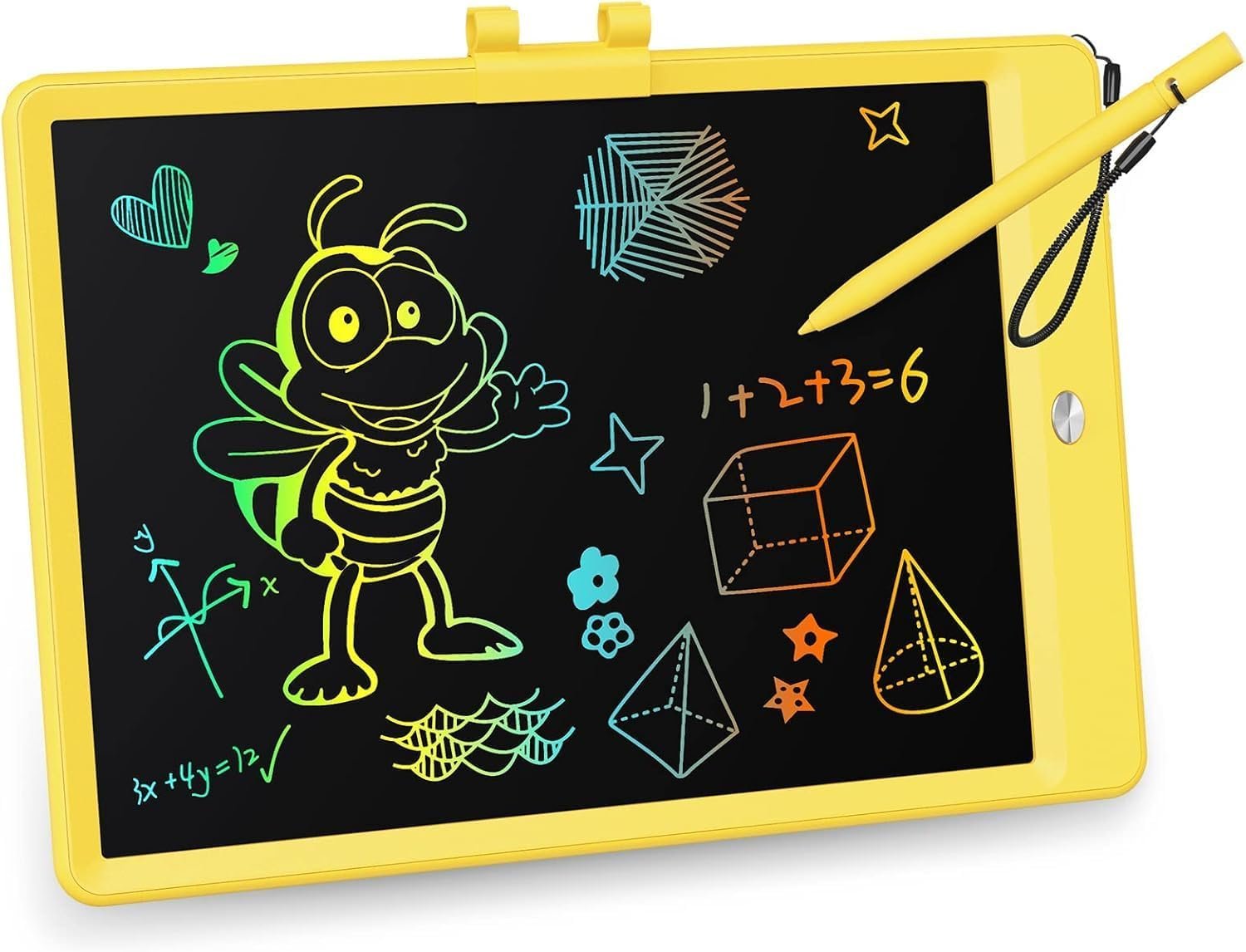 KOKODI LCD Writing Tablet, 10 Inch Colorful Doodle Board Drawing Tablet, Erasable Reusable Electronic Drawing Pads, Educational and Learning Toy for 3-6 Years Old Boy and Girls