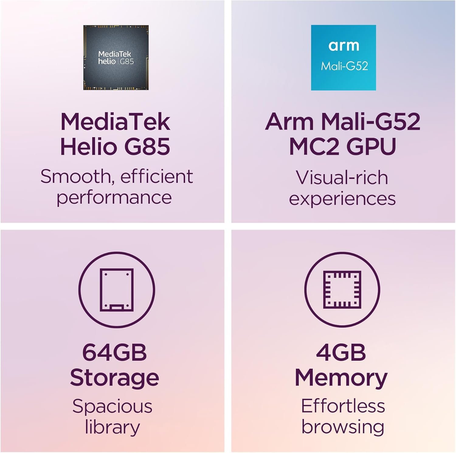 Lenovo Tab One - Lightweight Tablet - up to 12.5 Hours of YouTube Streaming - 8.7" HD Display - 4 GB Memory - 64 GB Storage - MediaTek Helio G85 - Includes Folio Case - Image 2