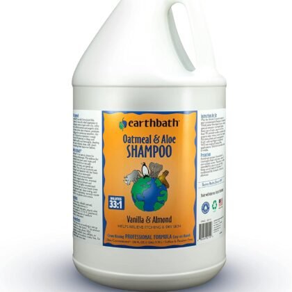 earthbath, Oatmeal & Aloe Dog Shampoo - Oatmeal Shampoo For Dogs, Itchy, Dry Skin Relief, Dog Wash, Made in USA, Cruelty Free, Fragrance Free Pet Shampoos - 128 Oz (1 Pack)