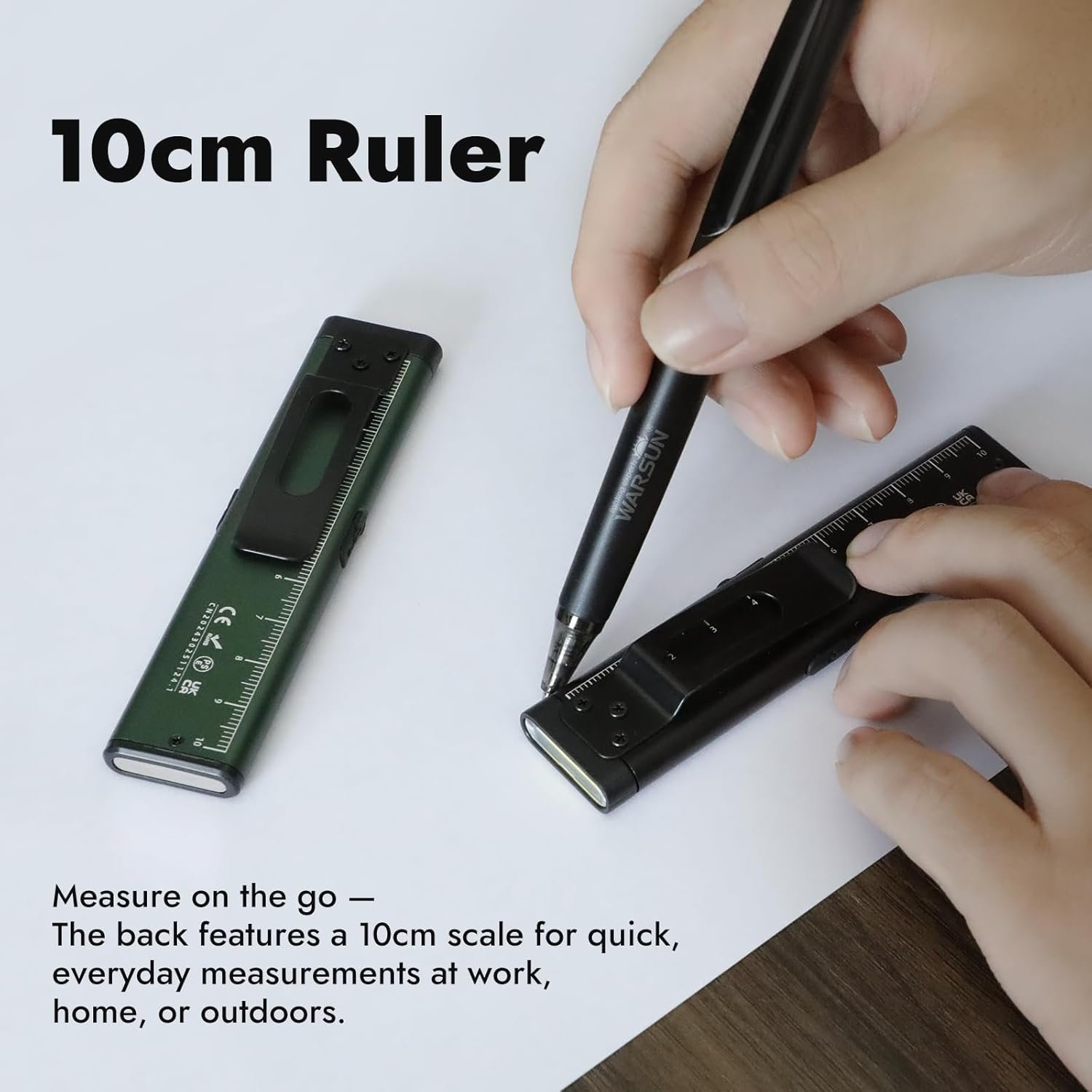 WARSUN T7 EDC Flashlight, Compact Multi-Mode Pocket LED Flashlight, USB-C Rechargeable, IPX4, Dual Material, Red/Blue Strobe - Image 7