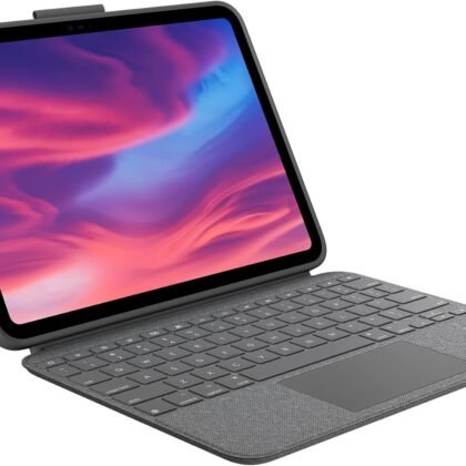 Logitech Combo Touch iPad 10th Gen Case, Detachable Keyboard, Large Precision Trackpad, Backlit Keyboard, Smart Connector - Oxford Gray