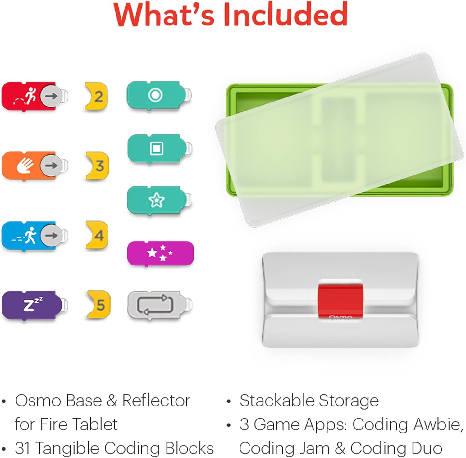 Osmo-Coding Starter Kit for Fire Tablet-3 Educational Learning Games Ages 5-10+-Learn to Code,Coding Basics & Coding Puzzles-STEM Toy Gifts,Boy & Girl(Osmo Fire Tablet Base Included-Amazon Exclusive) - Image 5