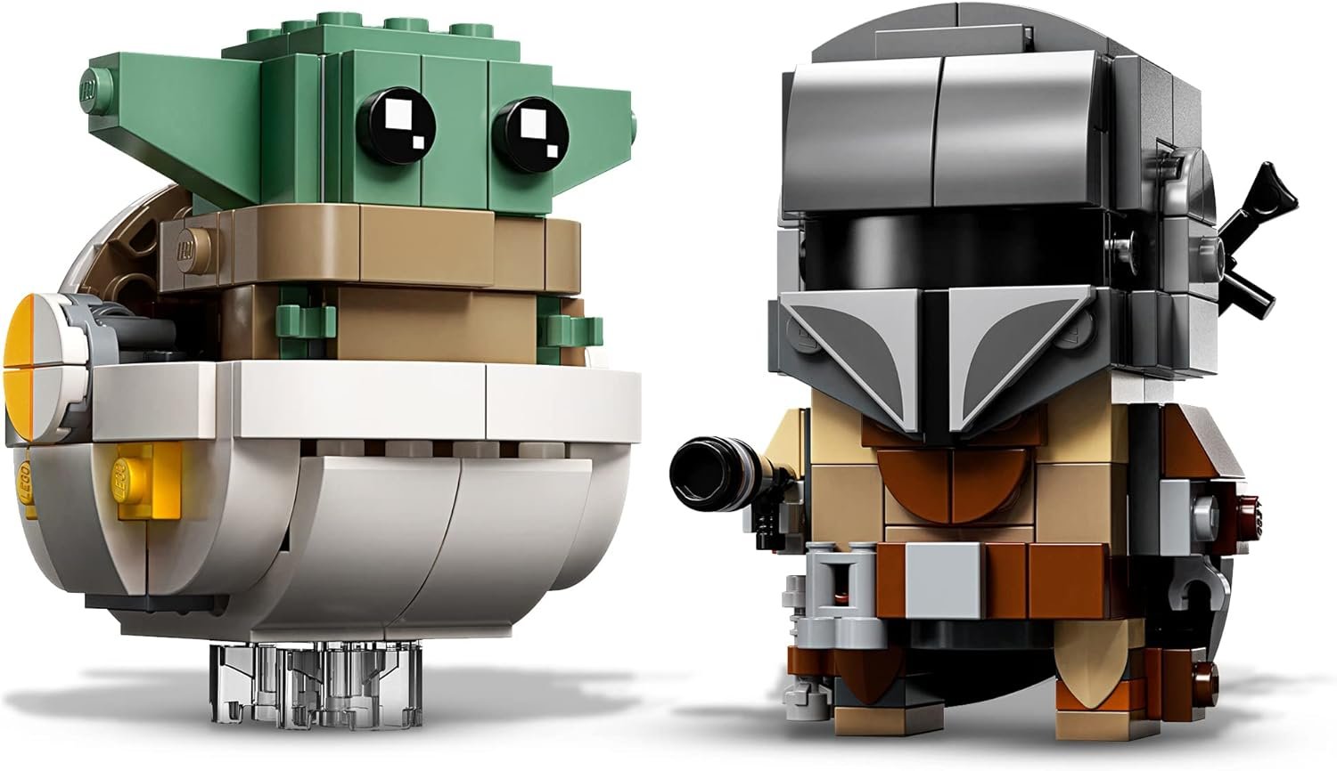 Lego BrickHeadz Star Wars The Mandalorian & The Child 75317 Building Kit, Fun Building Toy for Kids and Any Star Wars Fan Featuring Buildable The Mandalorian and The Child Figures (295 Pieces) - Image 2