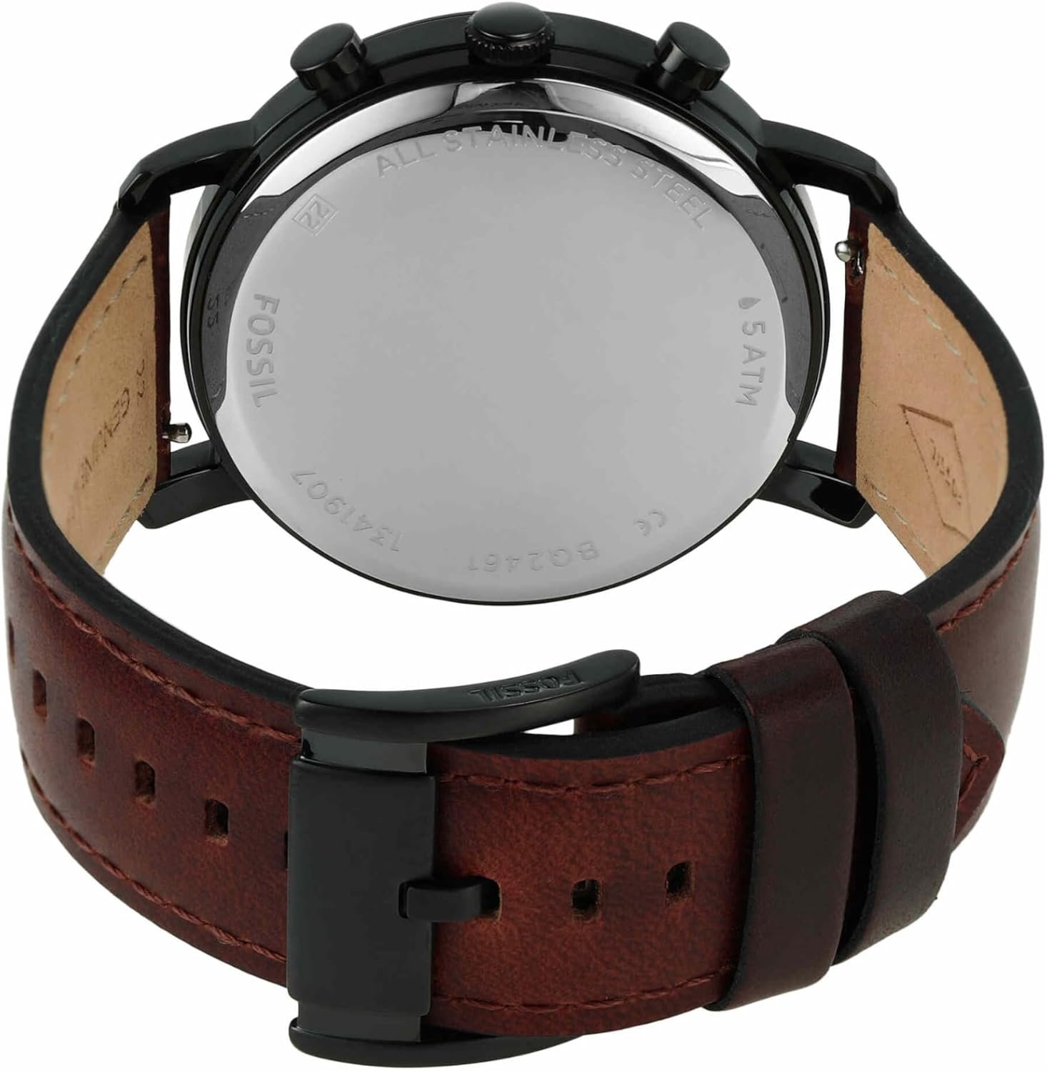 Luther Chronograph Brown Leather Watch - Image 3