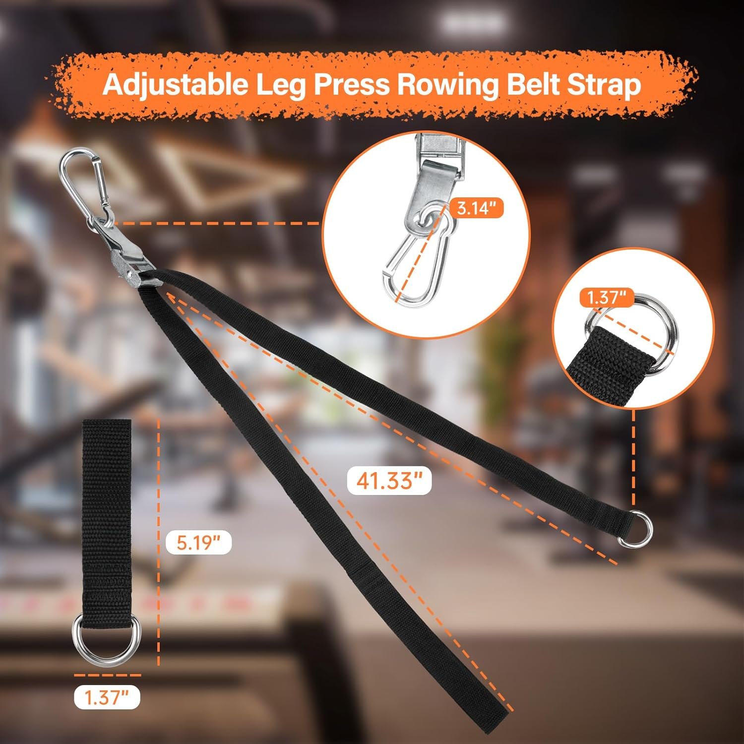 42'' Adjustable Squat Straps Compatible With Bowflex Xtreme 2 SE Home Gym Accessories, Squat Bar Lat Tower Straps Attachment Also Fit for Most Home Gym Cable Extensions - Image 2