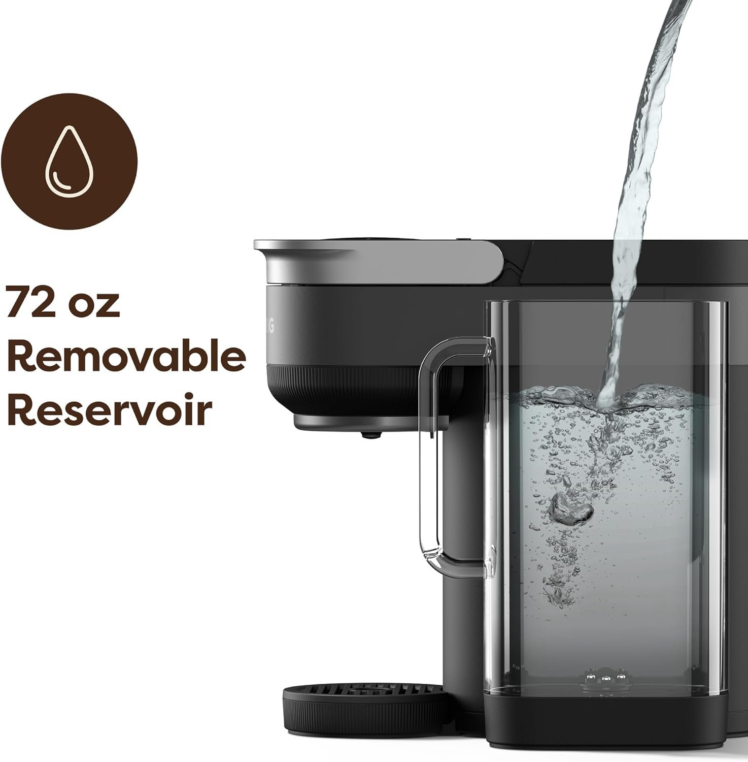 Keurig K-Crema Single Serve K-Cup Pod Coffee Maker, PressureInfusion & MultiStream Technology, Brews Crema-Topped Coffee, Espresso-Style Shots, Classic Coffee, Tea, Cocoa, 72 oz Removable Reservoir - Image 5