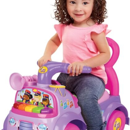 Little People Fisher-Price Music Parade Purple Ride-On, Plays 5 Marching Tunes & Other Sounds! Perfect for Toddler Boys & Girls Ages 1, 2, & 3 Years Old - Helps Foster Motor Skills