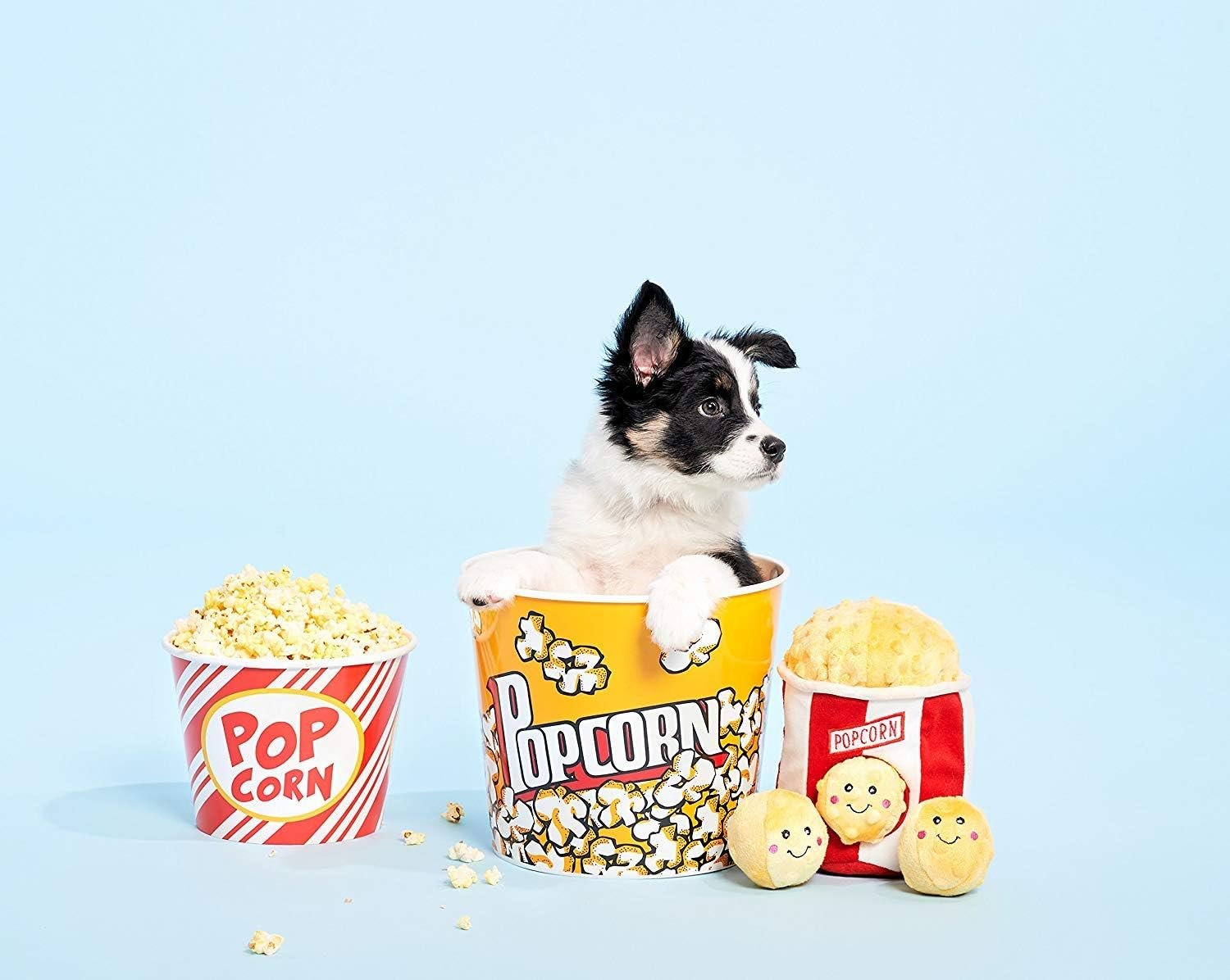 ZippyPaws Burrow- Interactive Dog & Puppy Toys for Boredom, Stimulating Pet Products to Keep Them Busy, Hide & Seek Plush Puzzles, Squeaky Toy for Enrichment, for Small & Medium Dogs- Popcorn Bucket - Image 4