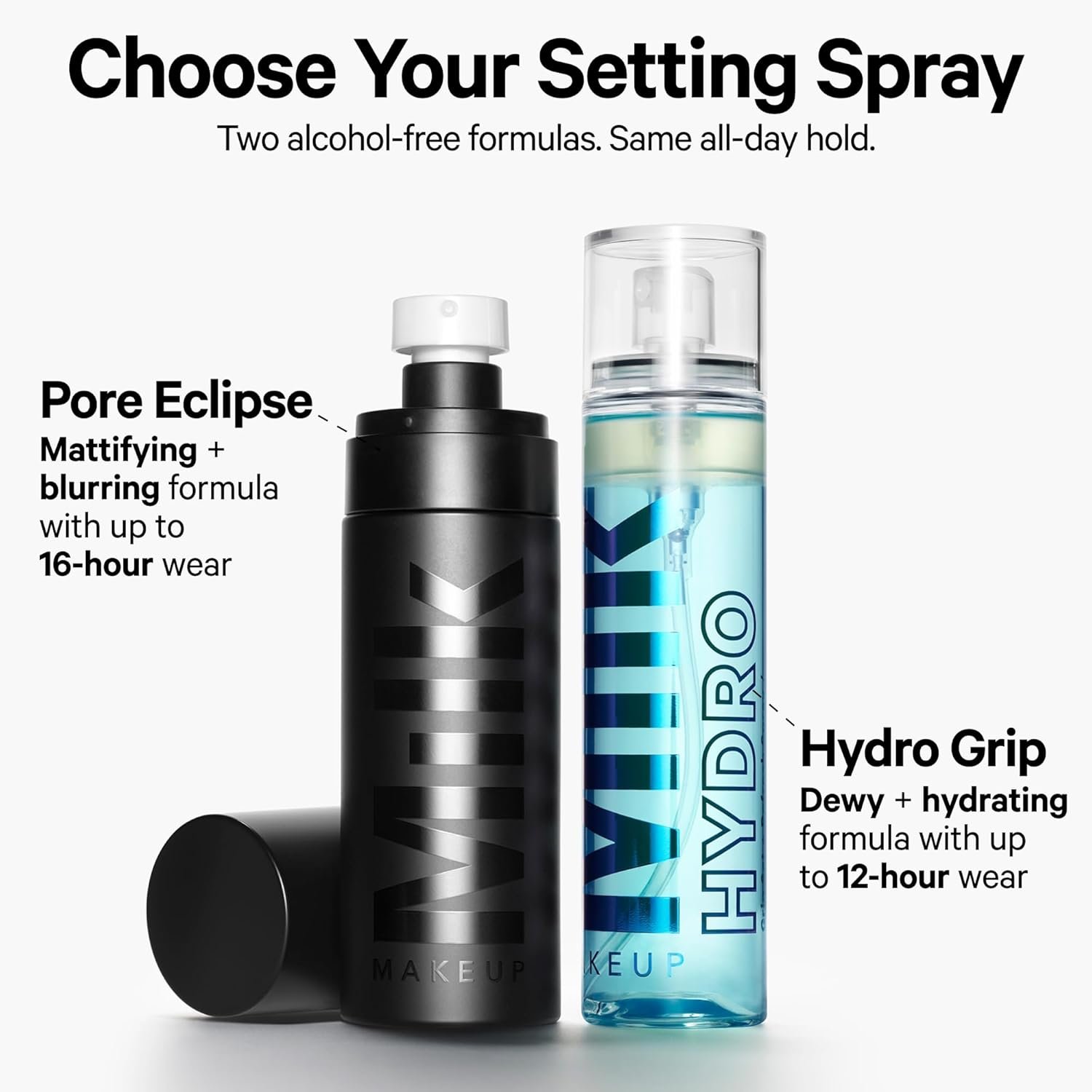 Milk Makeup Hydro Grip Set + Refresh Spray with Hyaluronic Acid – Sets Makeup + Hydrates Skin for Up to 12 Hours – Long-Lasting, Alcohol-Free Facial Mist for Dewy, Radiant Skin - Image 9