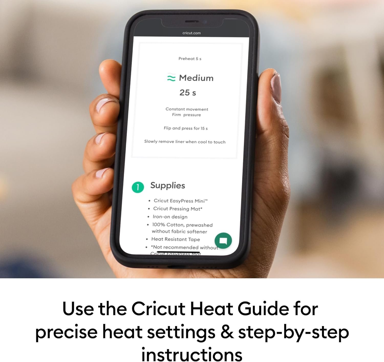 Cricut EasyPress Mini Heat Press + Heat Press Mat - for Pressing Small Objects Like Shoes, Stuffed Animals, Hats & More - 3 Heat Settings & Precision Tip - Compact & Lightweight - Zen Blue - Image 6