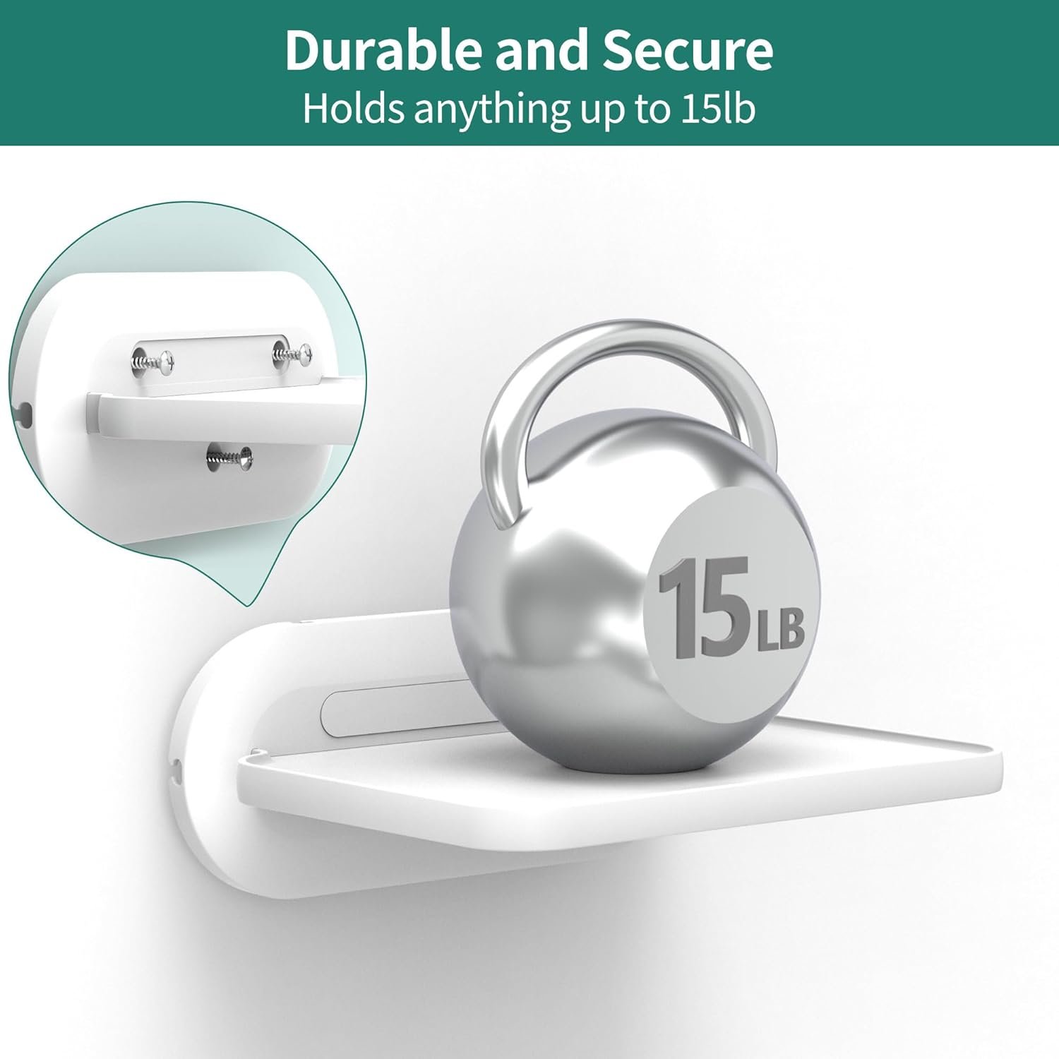 HomeMount Mount for Google Nest Hub Max - Wall Mount Holder Shelf Compaitble with NEST HUB MAX (White) - Image 7