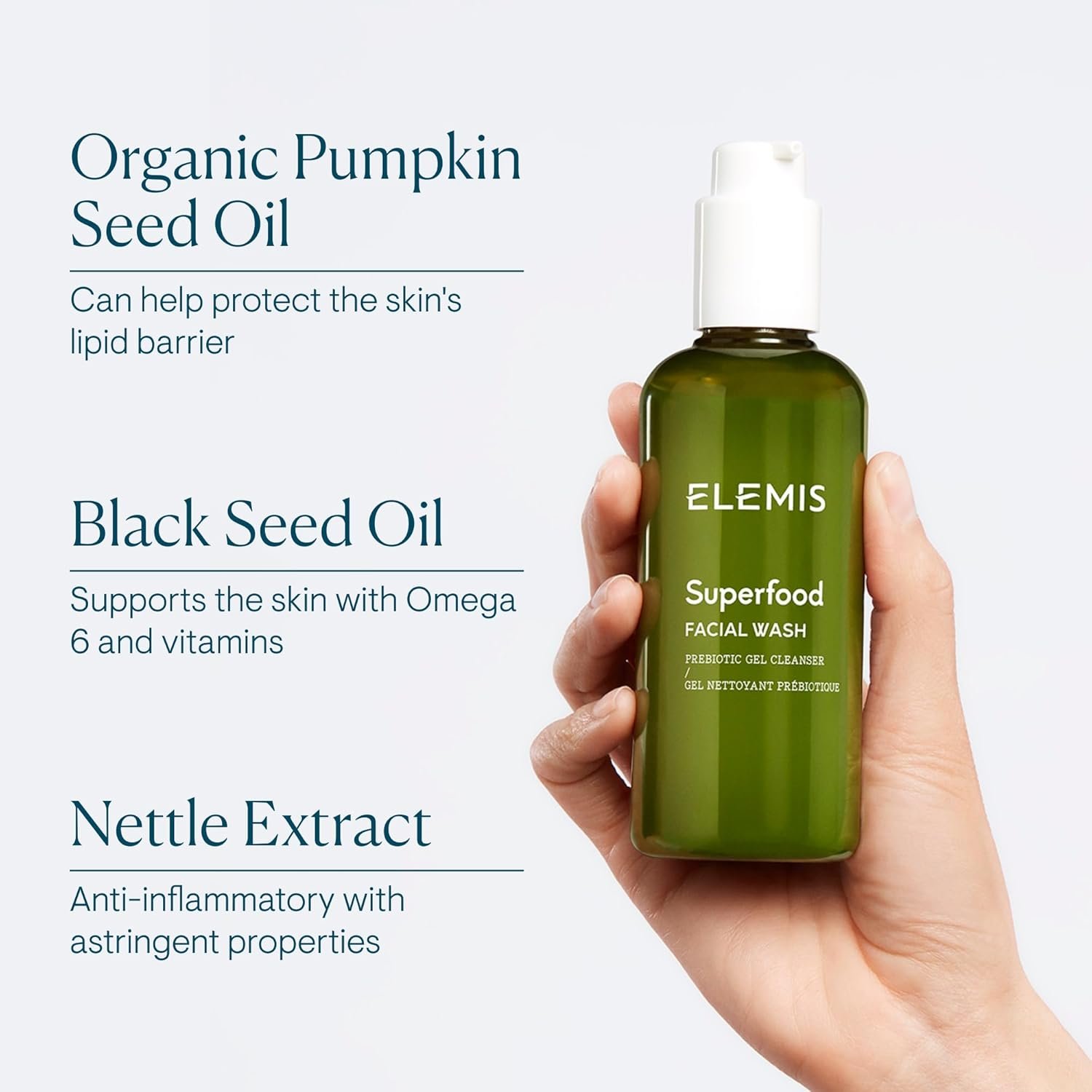 ELEMIS Superfood Facial Wash | Revitalizing Daily Prebiotic Gel Wash Gently Cleanses, Nourishes, and Balances Skin for a Fresh, Glowing Complexion - Image 7