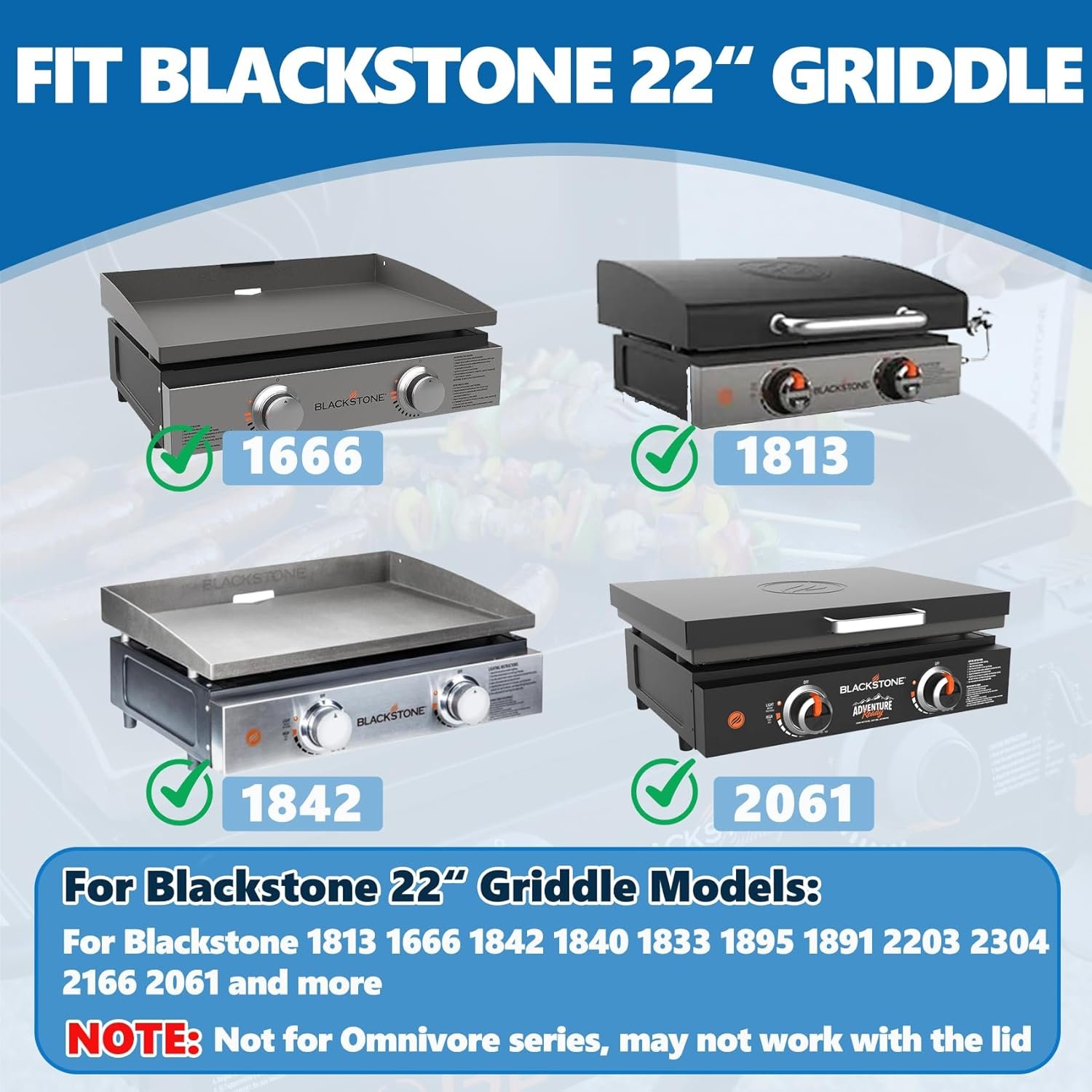 SafBbcue 22 inch Griddle Replacement Flat Top for Blackstone 22 inch Tabletop Griddle with Rear Grease System for Blackstone 22" Grill 1813 1666 1891 1833 1840 1842 2166 1895 Grill Replacement Top - Image 4