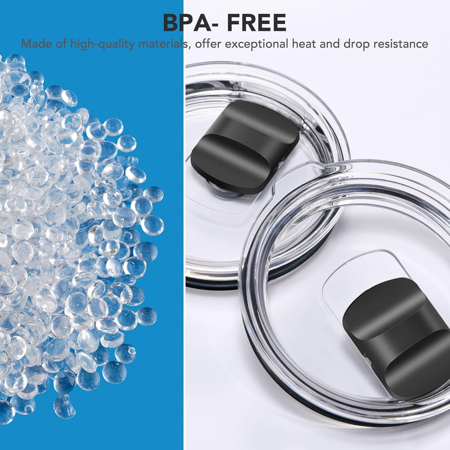 30 oz Tumbler Lid, Replacement Lids Compatible for YETI 30/32 oz Tumbler, 14 oz Mug and 35 oz Straw Mug, 2 Pack Travel Spill Proof Cup Lids Covers with Magnetic Slider Switch, BPA Free - Image 6