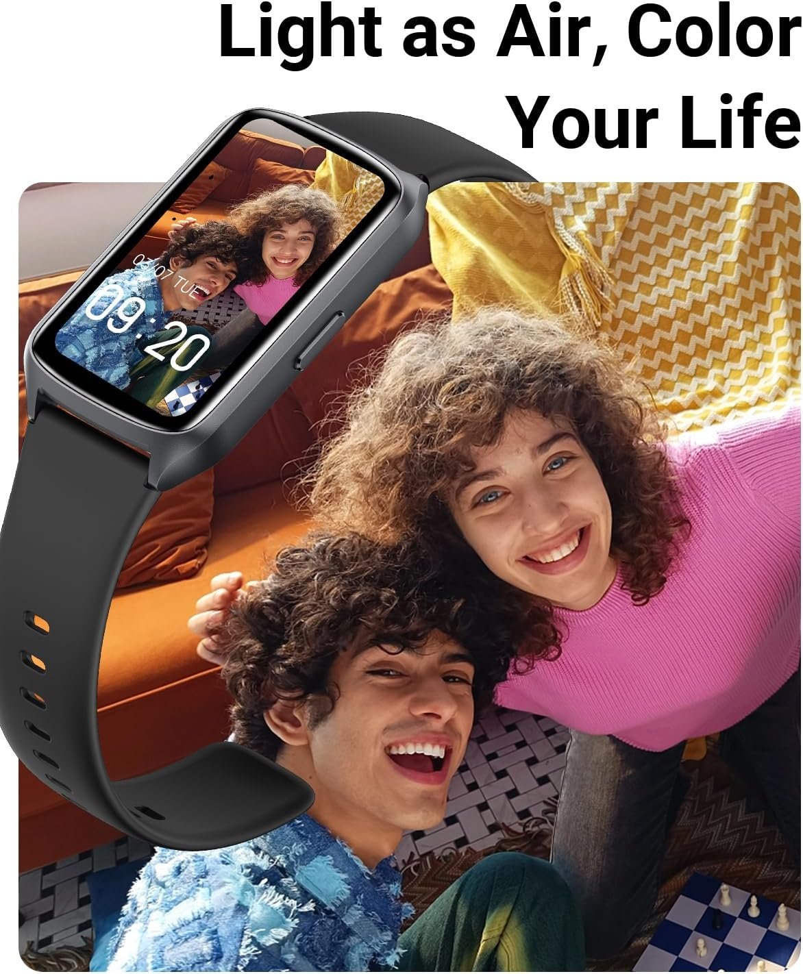 Health Fitness Tracker with 24/7 Heart Rate, Blood Oxygen, Blood Pressure, Sleep Tracker, 5ATM Waterproof Activity Trackers with Step Tracker, Pedometer (S & L Bands Included) - Image 7