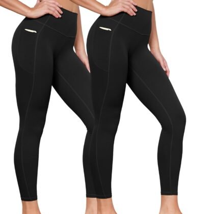 ODODOS 2-Pack Buttery Soft Lounge Yoga Leggings with Pockets for Women 23" / 25" / 28" High Waist Yoga Pants