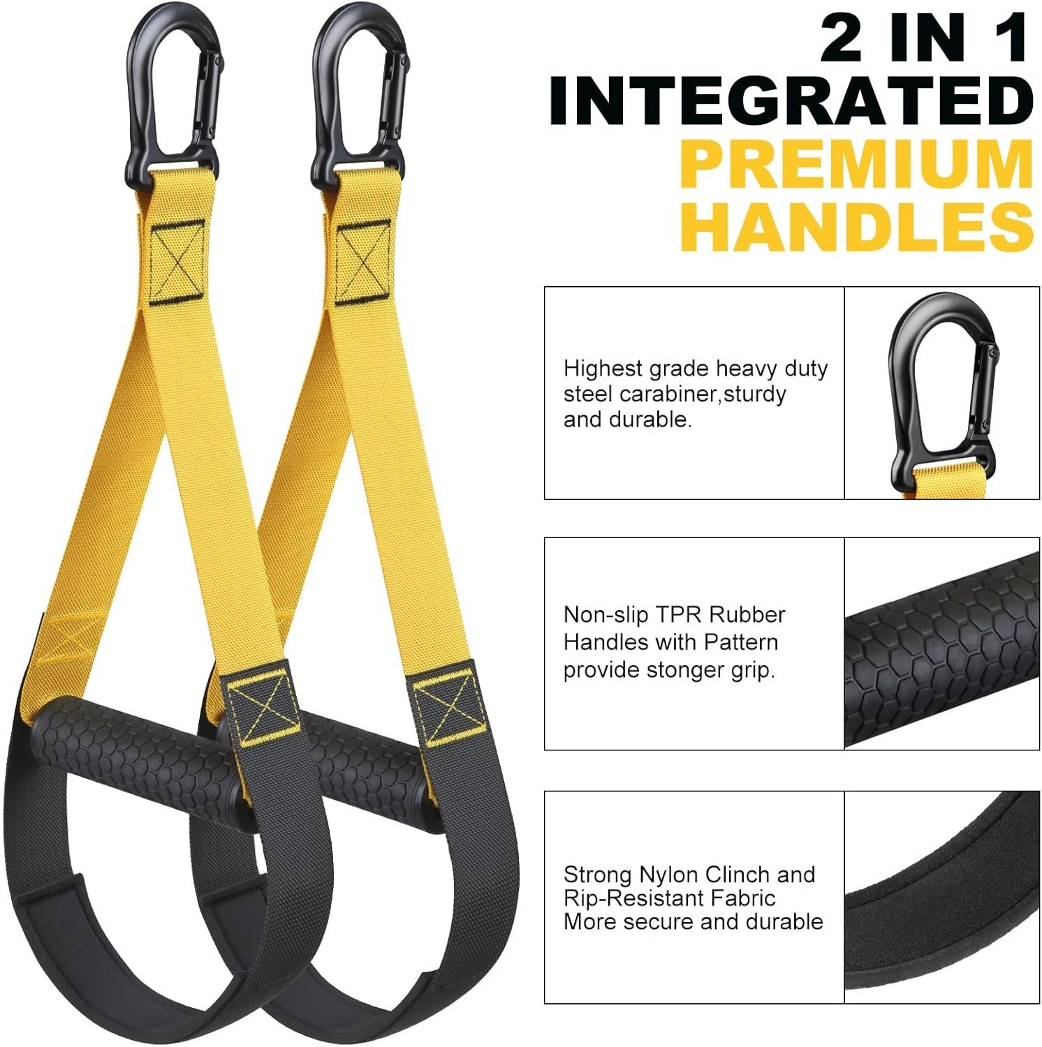 Home Resistance Training Kit, Extension Strap Door Anchors,Powerlifting Strength Workout Straps Full Body Complete Home Gym Body Core Exercise - Image 2