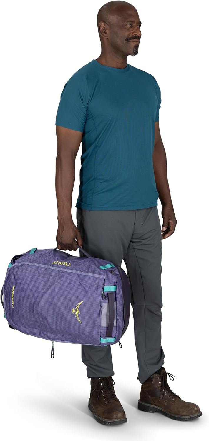 Osprey Transporter 40L Travel Duffel Bag, Black - Image 10