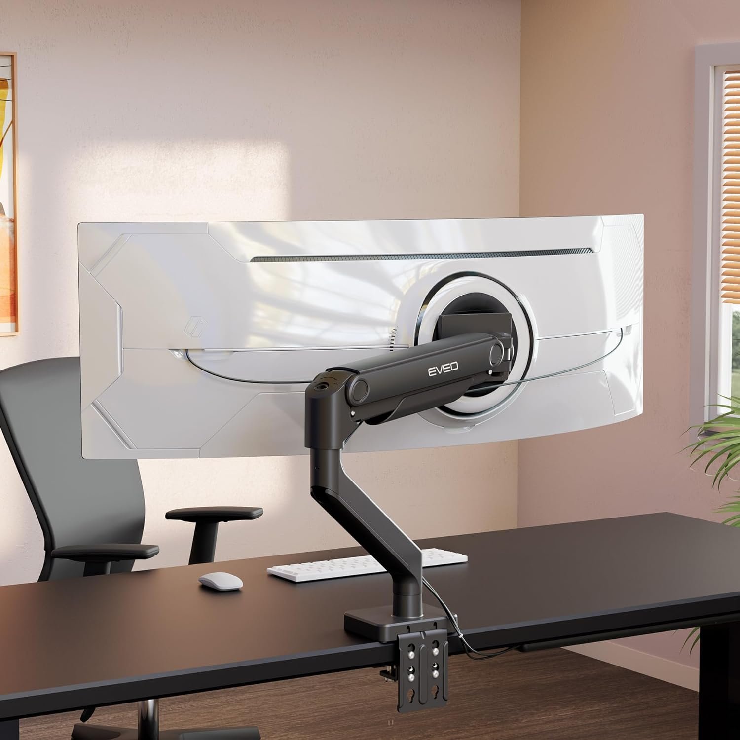 Samsung Odyssey G9 Premium Ultrawide Monitor Arm - 49" Curved Ultrawide Mount, Heavy Duty, Adjustable Height, Max VESA 100x100, Black - Image 2