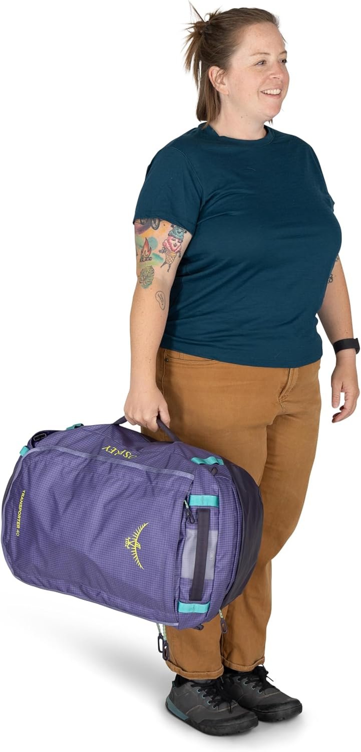 Osprey Transporter 40L Travel Duffel Bag, Black - Image 12