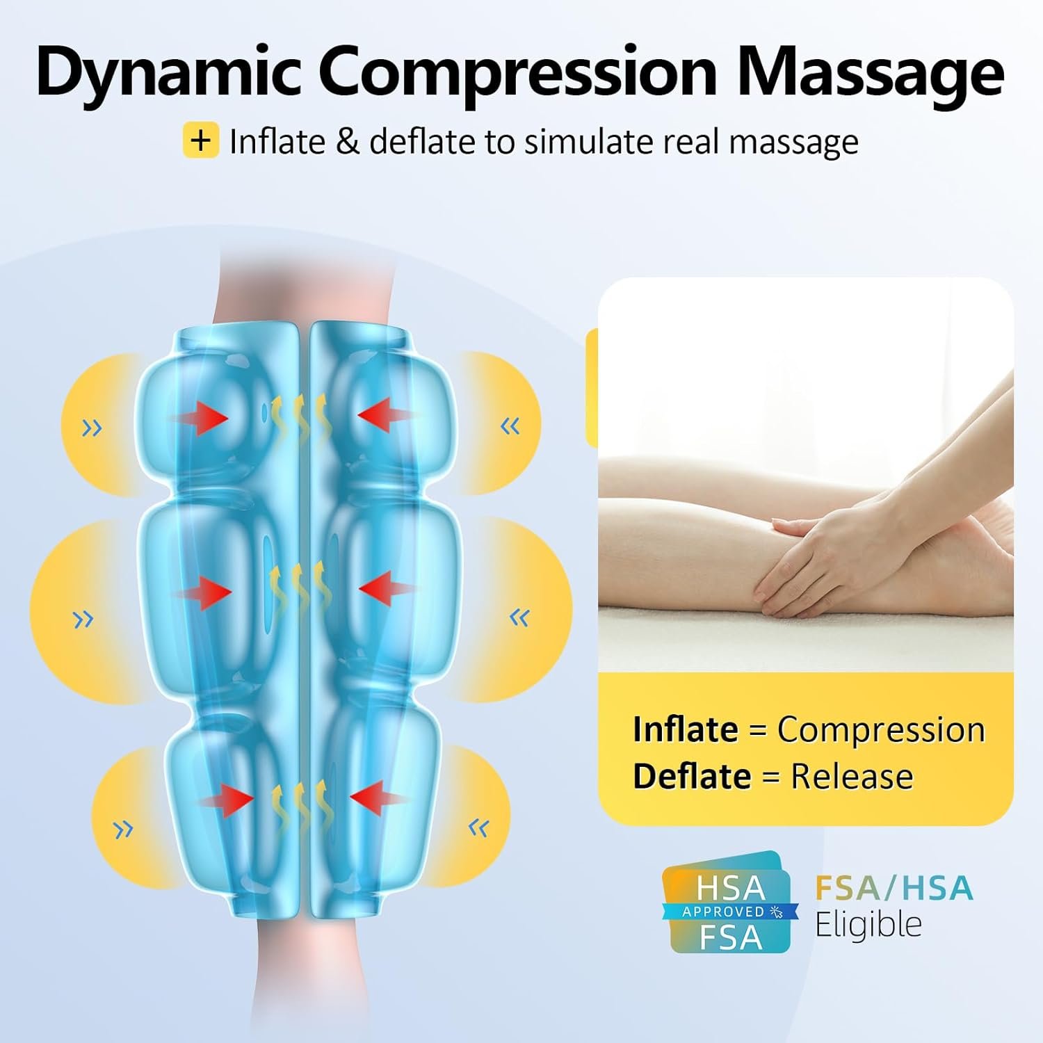 Comfytemp Cordless Calf Massager for Circulation and Pain Relief, FSA Eligible HSA Portable Leg Massage with Heat and Compression, Birthday Gift for Men Women Seniors, Recovery for RLS, Edema, Muscles - Image 3
