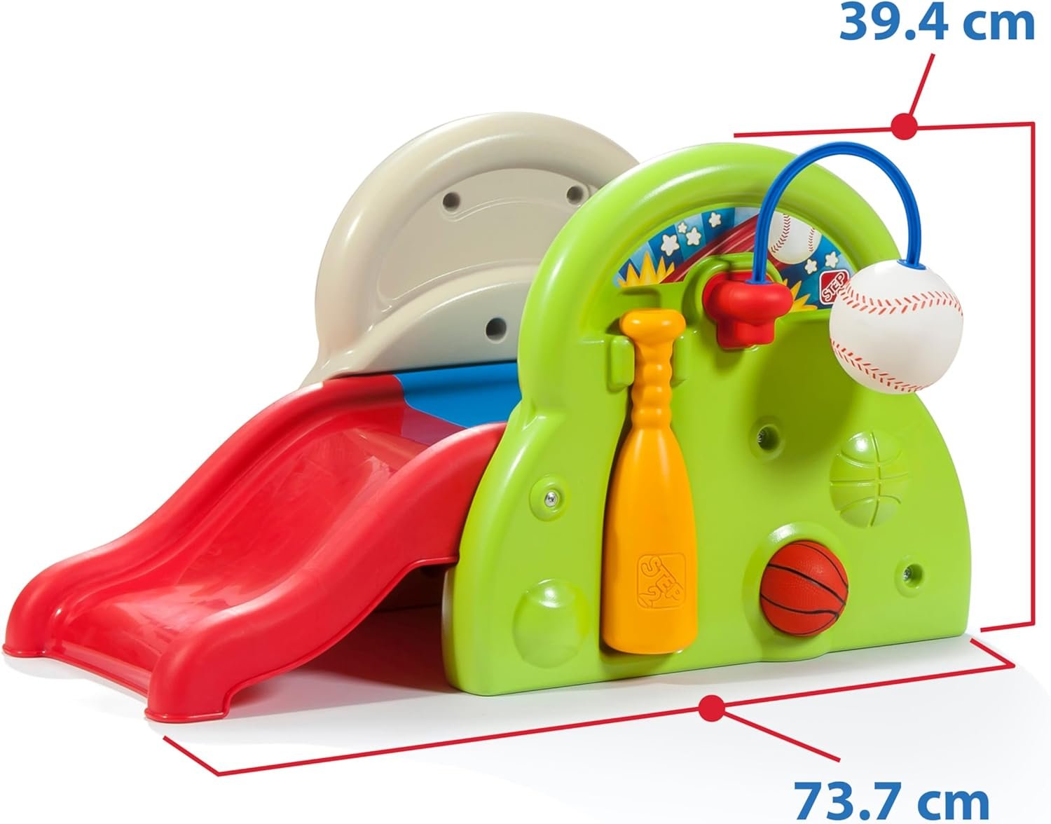 Step2 Sports-Tastic Activity Center, Toddler Sports Playset, Indoor/Outdoor Slide, Play Gym Includes Bat & Balls, Made of Durable Plastic, For Toddlers 1+ Years Old - Image 5