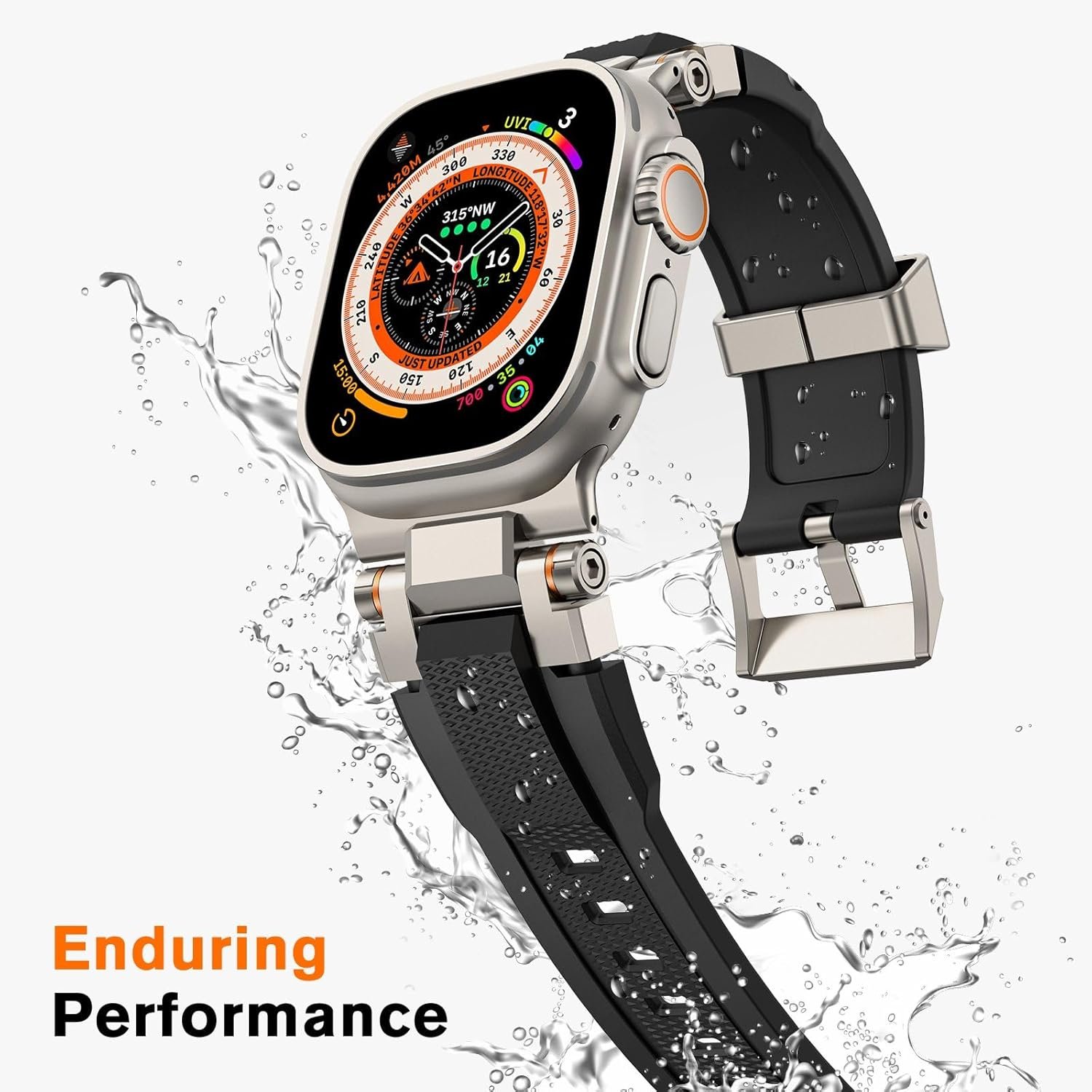 amBand M1 Sport Case Band for Apple Watch Ultra 3/2/1 & SE 3/2/1 & Series 11 10 9 8 7 6 5 4 3 49mm 46mm 45mm 44mm 42mm 41mm 40mm 38mm, Shockproof & Scratch Resistant Rugged Bumper for Men - Image 7