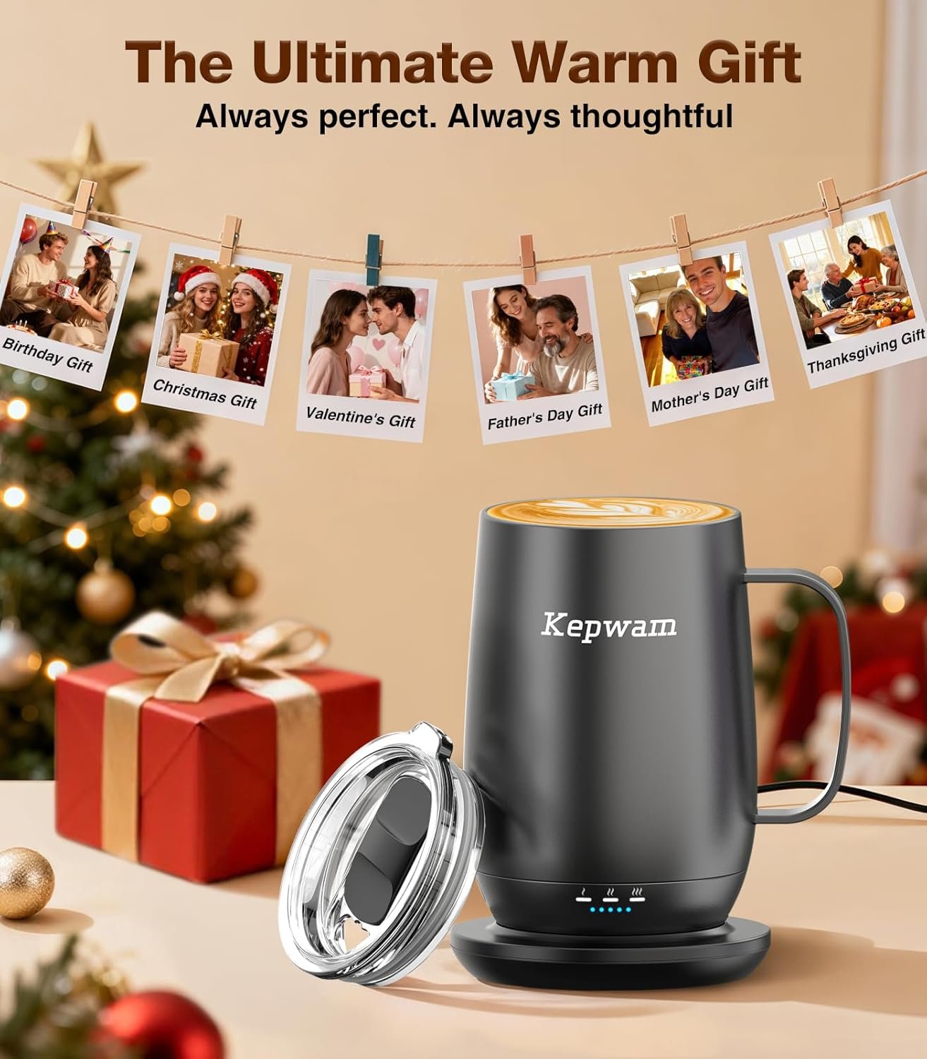 Heated Coffee Mug T2-Plus, 20oz Leading Large Capacity Self Heating Coffee Mug, Up to 8 Hrs Battery & Hot Up to 149℉, Smart Coffee Mug for Women, Men - Image 6