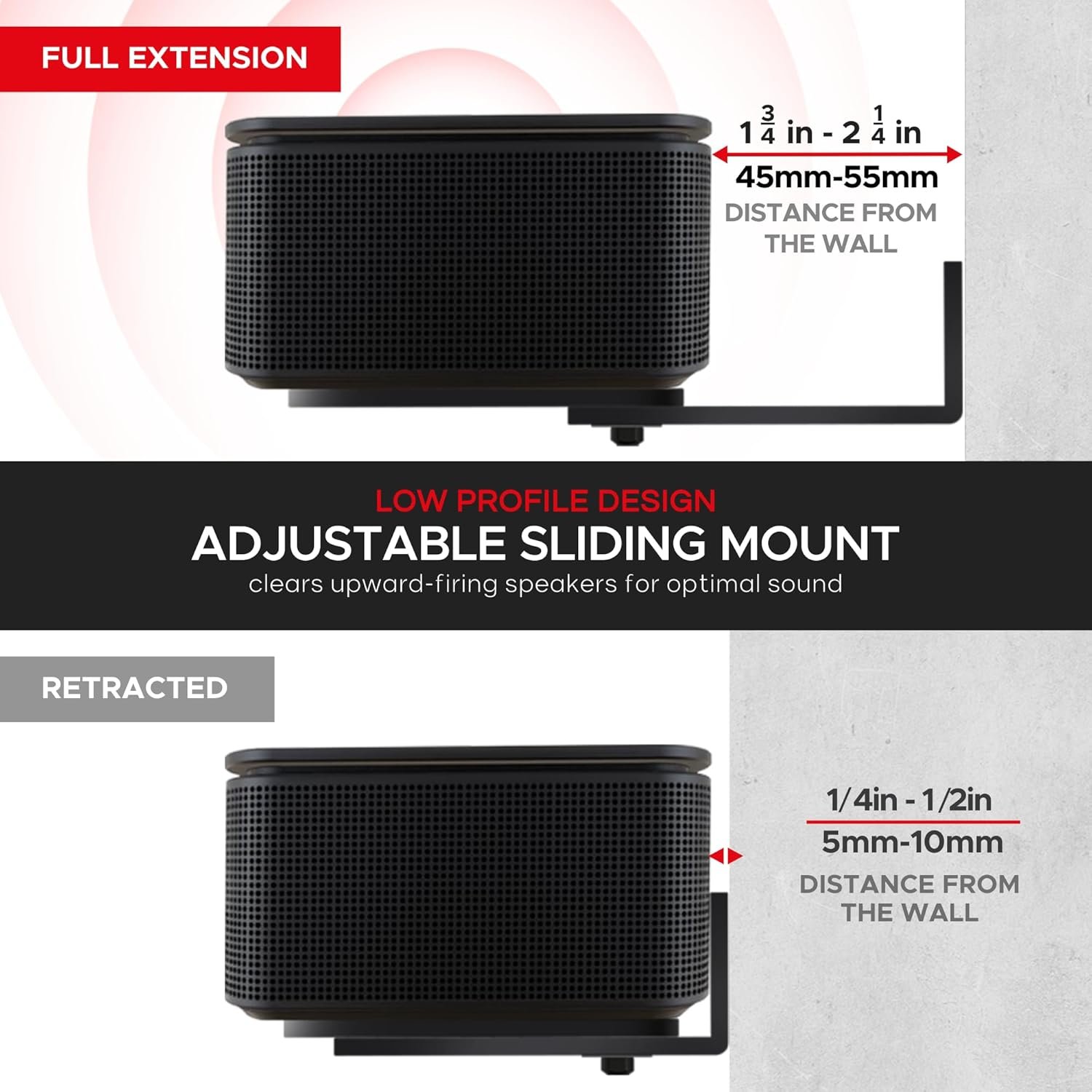 Sound Bass Soundbar Smart 300 500 550 600 700 900 Ultra, TV Speaker Adjustable Wall Mount Kit, Black, for Bose 300/500/550/600/700/900/Ultra/Smart Sound Bar Mounting Under TV Bracket - Image 8