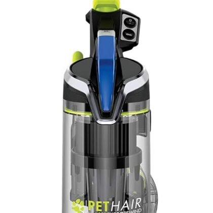 Bissell Pet Hair Eraser Turbo Rewind Vacuum, Lightweight, Automatic Cord Rewind, Tangle-Free Brush Roll, Headlights, Powerful Pet Hair Pickup, SmartSeal Allergen System, Blue, 27909