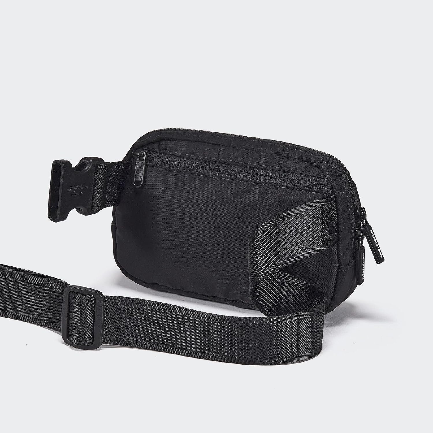 Pander Two Way Zipper Fanny Pack Nylon Everywhere Belt Bag for Women, Water Repellent Waist Packs, Crossbody Bags with Adjustable Strap (Black). - Image 3