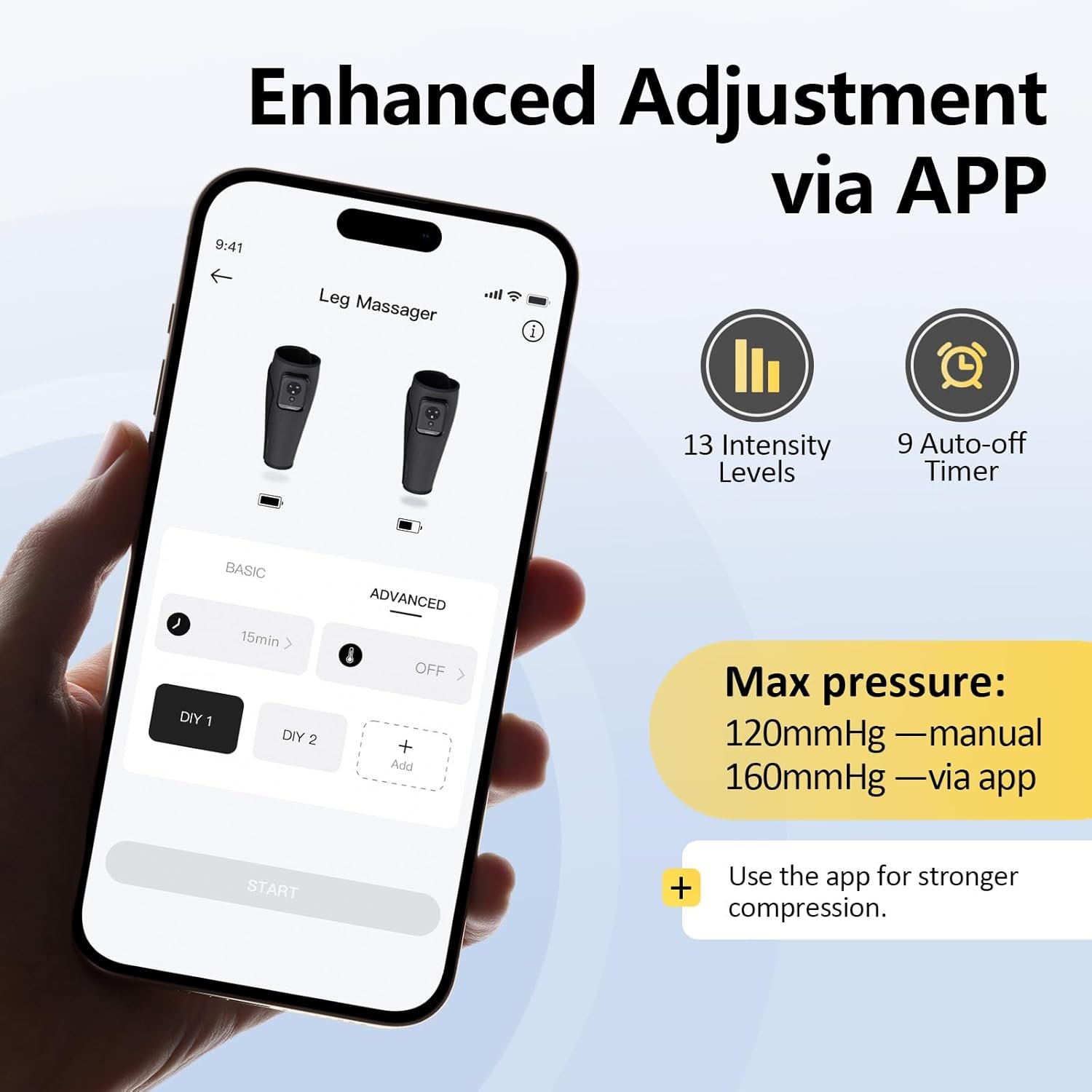 Comfytemp Cordless Leg Massager for Circulation and Pain Relief, Birthday Gift for Dad Mom Men Women, Portable Calves Massage with Heat and Compression, for RLS Edema Muscles (Fit Calf Size up to 18") - Image 6