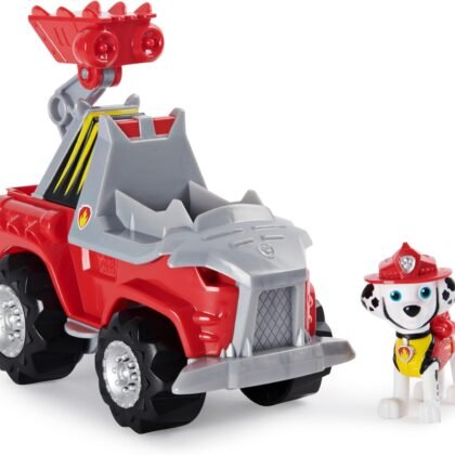 PAW Patrol, Dino Rescue Marshall’s Deluxe Rev Up Vehicle with Mystery Dinosaur Figure