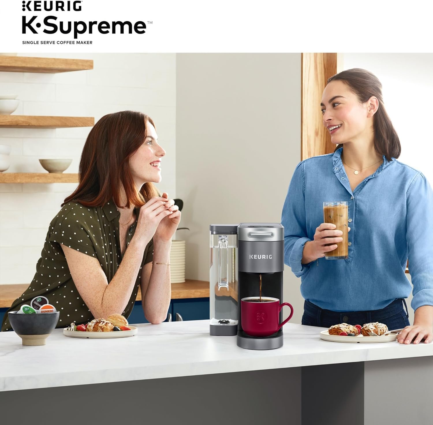 Keurig K-Supreme Single Serve K-Cup Pod Coffee Maker, MultiStream Technology, 4 Brew Sizes, 66oz Dual-Position Removable Reservoir, Gray - Image 13
