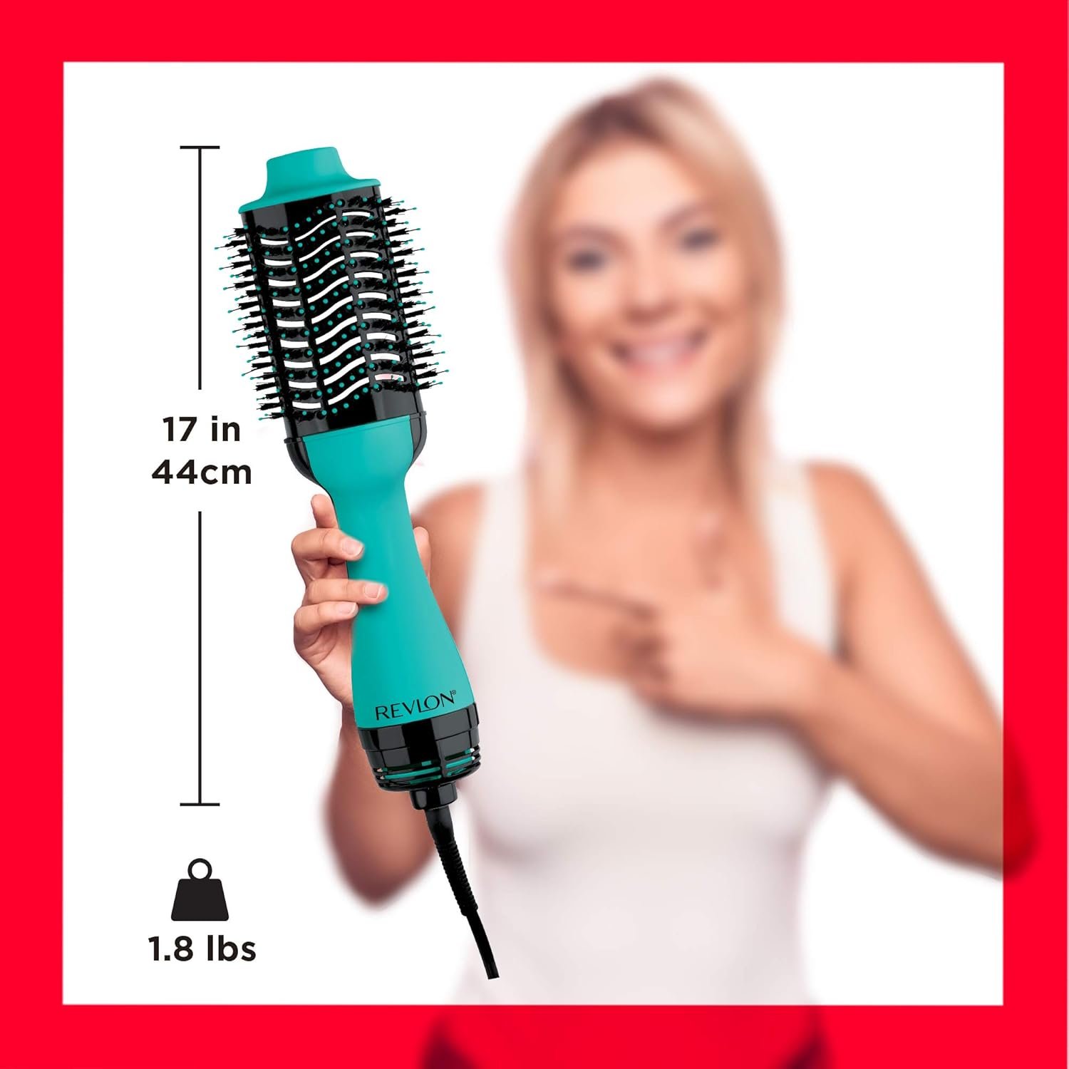 REVLON One Step Hair Dryer And Volumizer Hot Air Brush, Turquoise Volumizer, 1 Count - Image 6