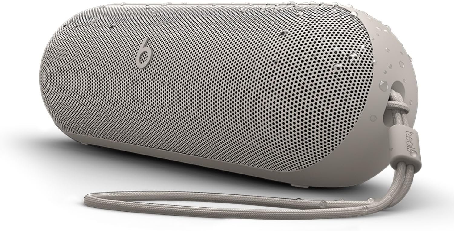 Beats Pill x Kim Kardashian - Wireless Bluetooth Speaker and Portable Charger via USB-C - Up to 24 Hours Battery Life, IP67 Water Resistant, Apple & Android Compatible, Built-in Mic – Light Gray