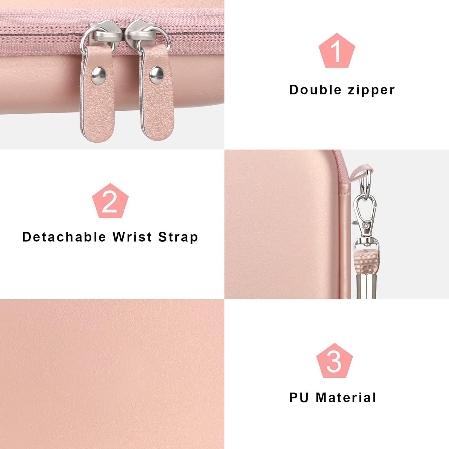 Canboc Hard Case for Canon Ivy 2/Canon Ivy/Canon Ivy CLIQ+2 CLIQ 2 CLIQ+ Mini Photo Printer Mobile Wireless Bluetooth Instant Camera Printer, Mesh Bag fit Photo Paper and Cable, Rose Gold - Image 7