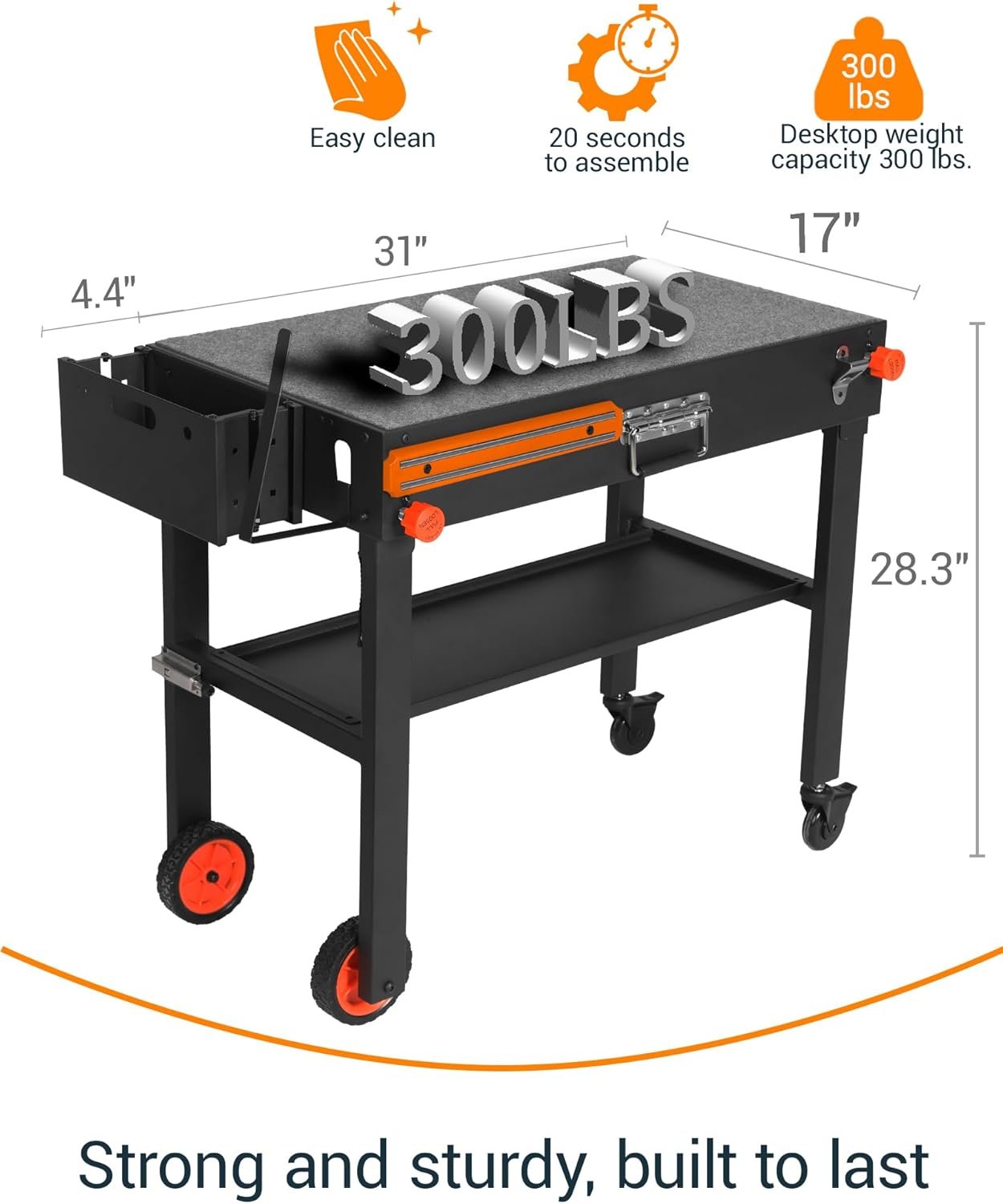 Grill Table For Blackstone Griddle 22 and 17 Inch, Grill Carts Outdoor With Wheels, Used for Weber And Ninja, Foldable Quickly Blackstone Stand Suitable for Travel/Camping And Outdoor Meals - Image 8