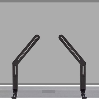 ECHOGEAR Sound Bar Mounting Bracket for Under TV - Adjustable Height & Depth for Max Compatibility Between TV & Soundbar - Dolby Atmos Compatible & Works with LG, Vizio, Bose & More