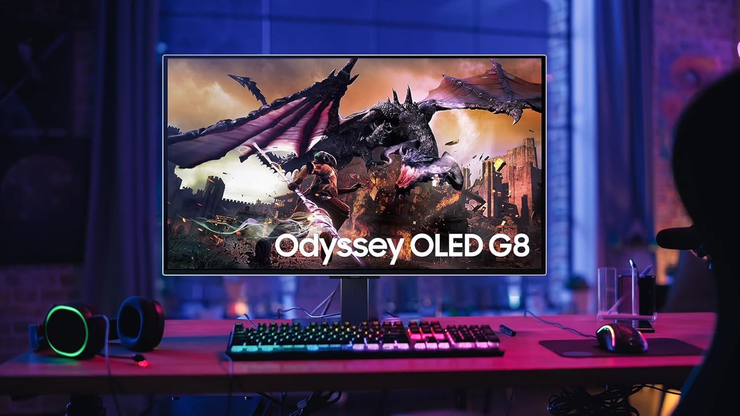 Samsung 32" Odyssey OLED G8 (G80SD) Series 4K UHD Smart Gaming Monitor w QD-OLED, 240Hz 0.03ms, G-Sync Compatible, Glare-Free Display, Sleek Metal Design, LS32DG800SNXZA, 3 Yr Warranty - Image 23