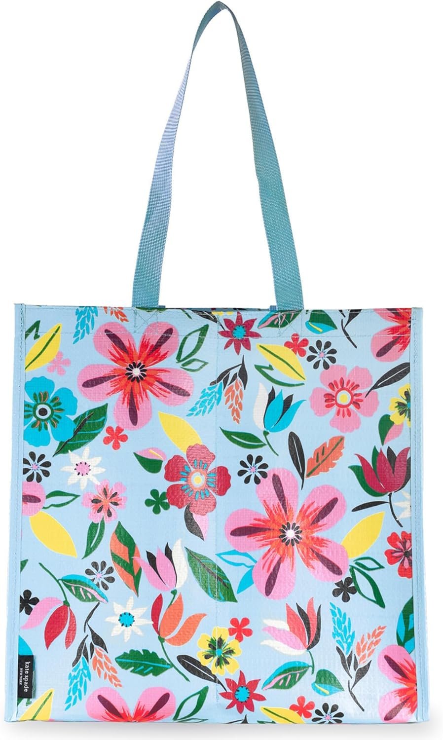 Kate Spade New York Reusable Shopping Bag, Grocery Tote with Shoulder Straps, Large Collapsible Tote