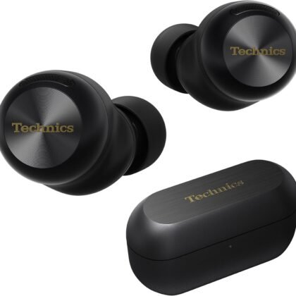 Technics Reference Class Hi-Fi Wireless Earbuds, Dolby Atmos, Head Tracking, Adaptive Noise Cancelling, 3 Device Multipoint, 10-hr Battery, Wireless Charging, in Ear Headphones - EAH-AZ100-K (Black)