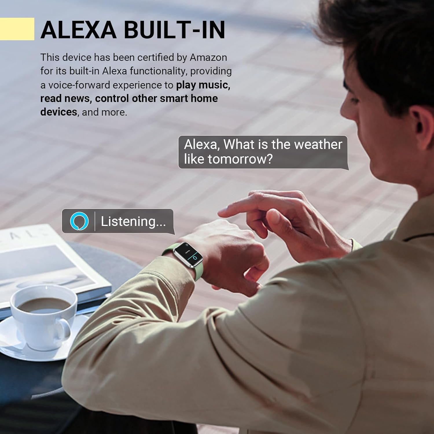 Smart Watches for Women/Men, Smart Watch for Android Phones & iPhone, Fitness Watches for Women with Alexa, Call & Notification Alerts, Tracks Heart Rate/Sleep Smartwatches (Green, 1.8 inches) - Image 3